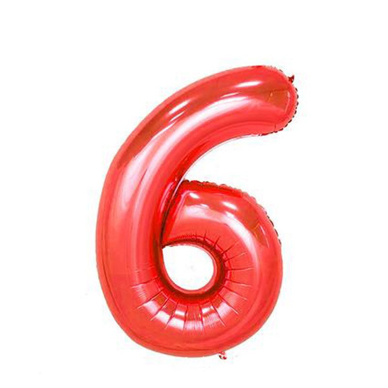 Globo de aluminio digital de 40 pulgadas, globo de aluminio con números grandes, versión delgada de 90 cm, varios colores de globos con números