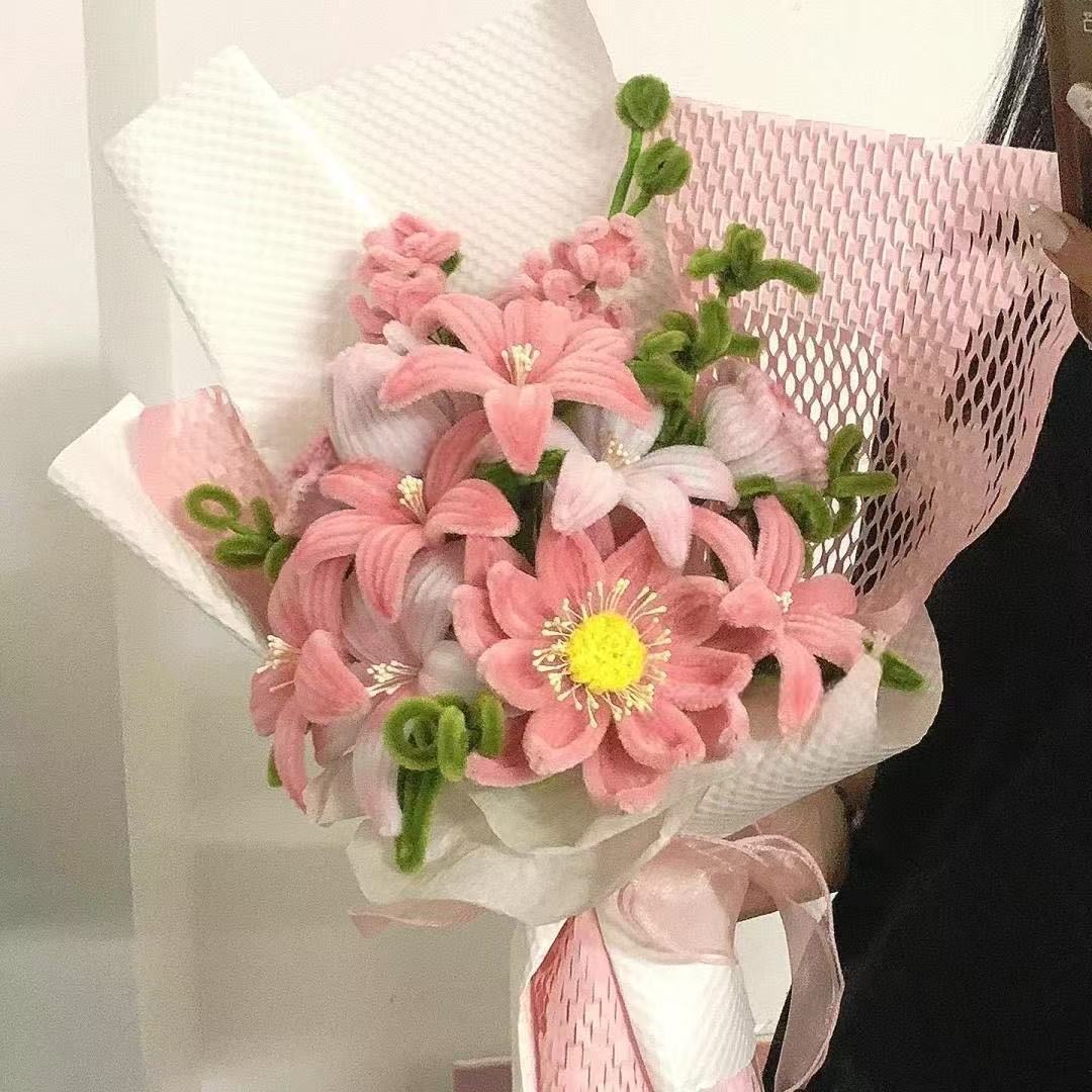 Festival de la Diosa 8 de marzo, palo retorcido, bricolaje, regalo hecho a mano, ramo de rosas, paquete de material, tulipanes para novias y novias