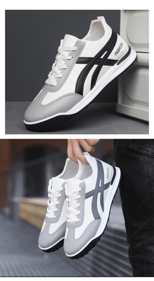 Giày nam kiểu Forrest Gump cổ thấp, sneaker vải phối màu, đế cao su, thoáng khí, phong cách Hàn Quốc — 101 Da Nam - Xanh Quýt [Hộp], 101 Da nam - Xám [Hộp], 101 Da nam - Đen [Hộp] chi tiết 13