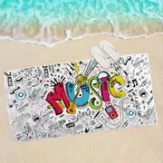 Rock Music Graffiti Beach Towel Lightweight Windproof Quick Dry Beach Towel Sand Free Bath Towel Lightweight Blanket Travel Camp Rock Music Graffiti Beach Towel Lightweight Windproof Quick Dry Beach Towel Sand Free Bath Towel Lightweight Blanket Travel Camp