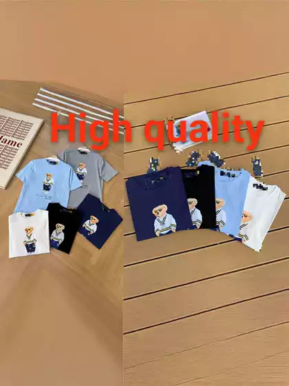 Genuine Ralph Lauren Polo Bear Short Sleeve Tee New Season Couples Casual Round Neck Summer Spring