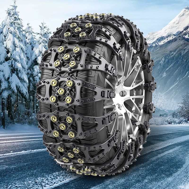 Car snow escape emergency anti-skid chain steel nails anti-skid universal quick installation without jack and no damage to tires