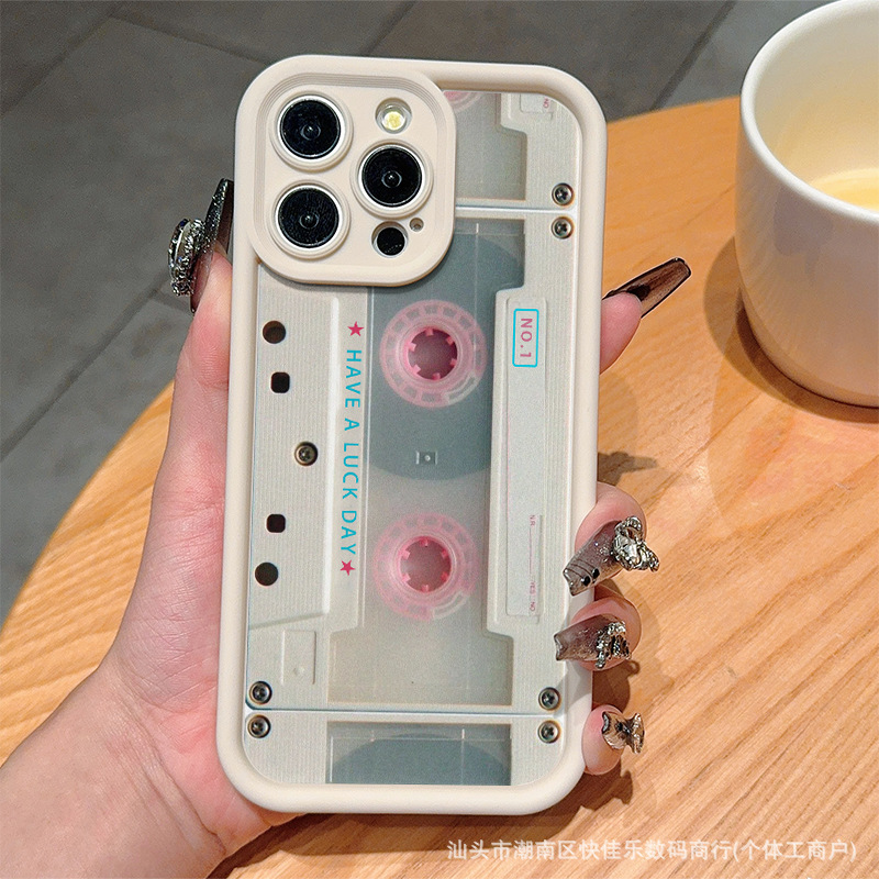 复古磁带苹果15Promax手机壳iPhone14Pro/12全包11/13防摔防尘78p