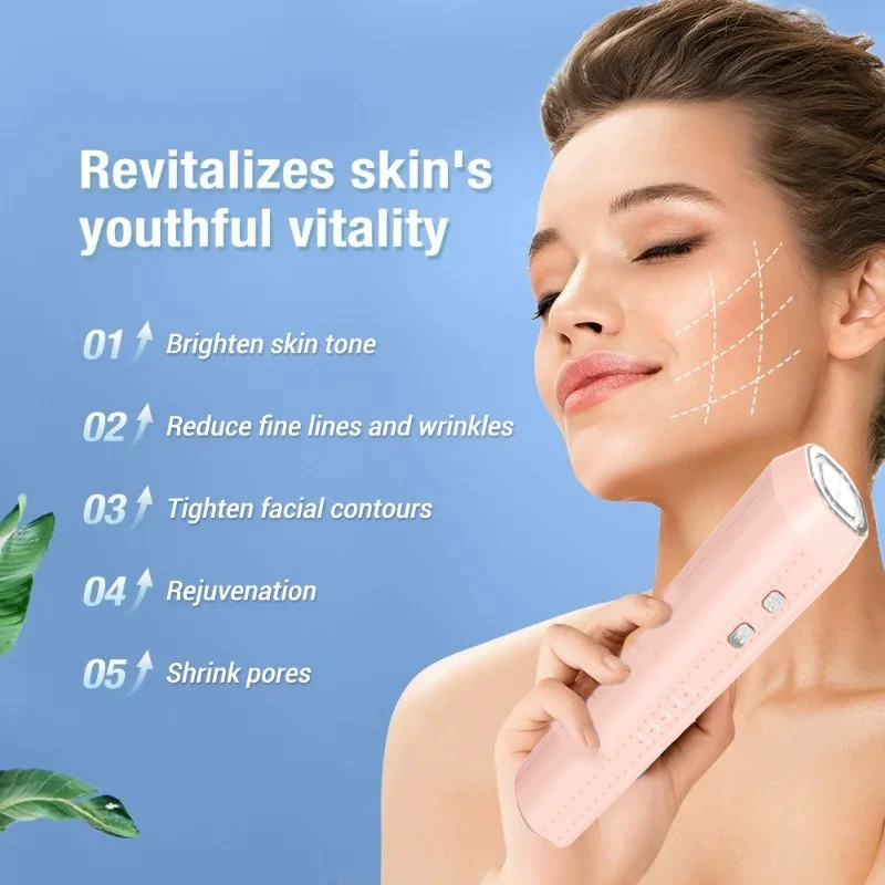 Трансграничный импортный инструмент красный синий свет вибрационный массаж лица подтяжка и подтяжка лица домашний косметический инструмент цветной световой массажер