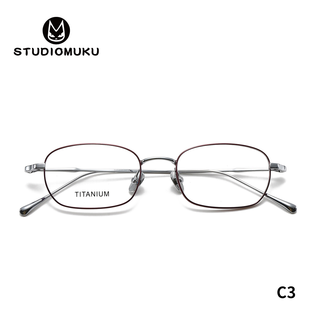 STUDIOMUKU gafas de madera cool elípticas cómodas ultraligeras marcos de gafas de titanio puro retrógrado diseño de marcos de gafas de marco pequeño
