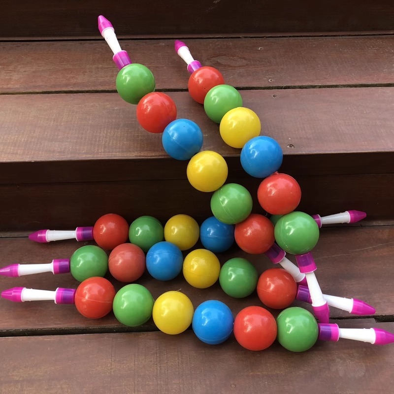 Juguetes de entrenamiento de fuerza de brazo para niños equipos deportivos de jardín de infantes equipos de ejercicio matinal al aire libre elástico de mango de madera