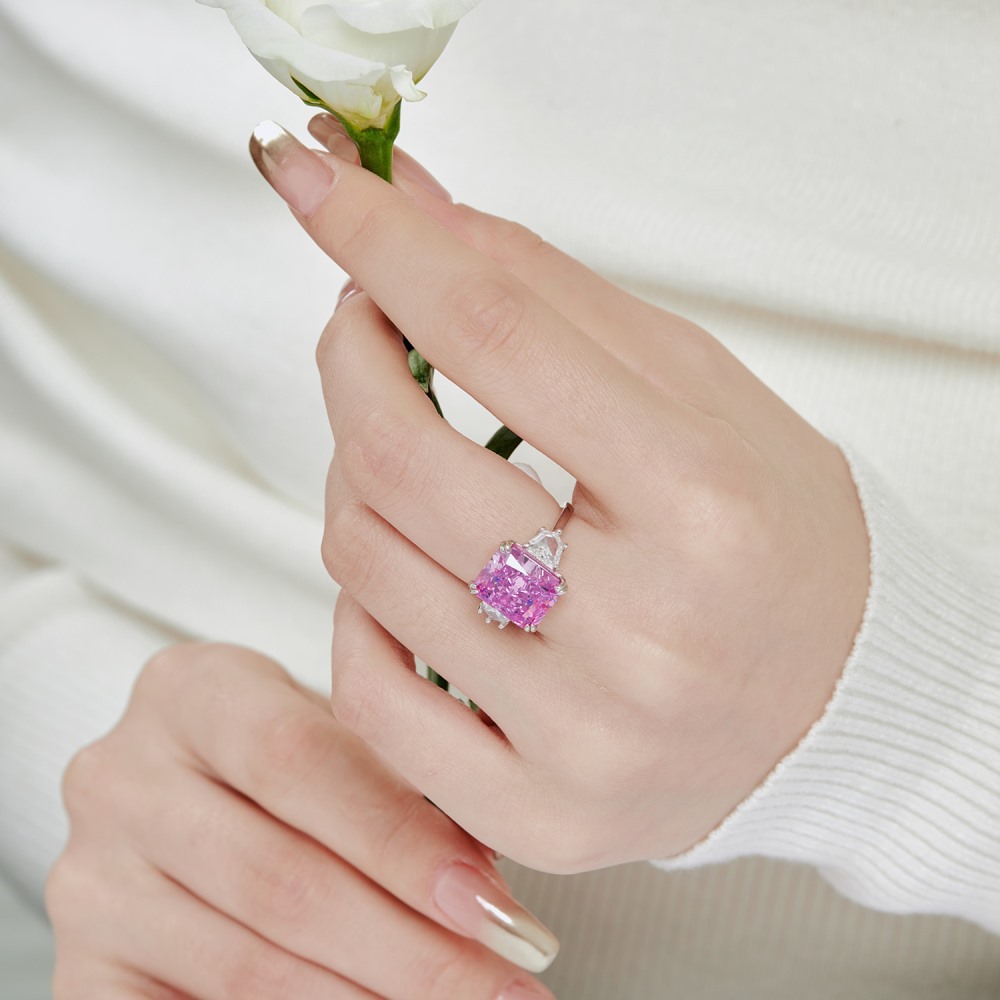 12g Weight Zircon Inlay Material Rings Classification 5, 9 Ring Size 1 Piece Quantity Holiday, Daily Occasion 925 Sterling Silver Material Geometric, Heart Shape Pattern Women's Gender Plating Design Elegant, Lady Style 925 Sterling Silver Zircon Geometric Heart Shape Rings 40