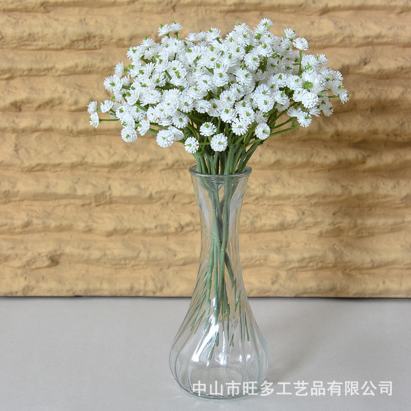 Cielo estrellado artificial 3 tenedor siente pegamento suave cielo estrellado decoración de la boda celebración de flores de plástico flor artificial ramo artificial