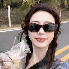 2025新款复古可可镜猫眼夏季遮阳墨镜女款潮辣妹度假ins太阳眼镜