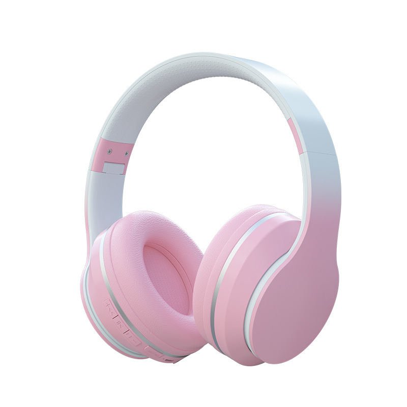 Selección estricta transfronteriza explosión auriculares color gradiente de alta calidad de vida larga fábrica de auriculares Bluetooth inalámbricos