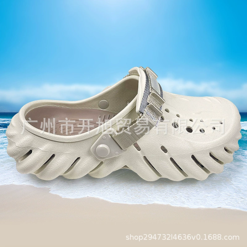 Cross гофрированная пещерная обувь мужская новая пара попо повседневная обувь Baotou пляжная обувь противоскользящая сандалии тапочки женская оптом