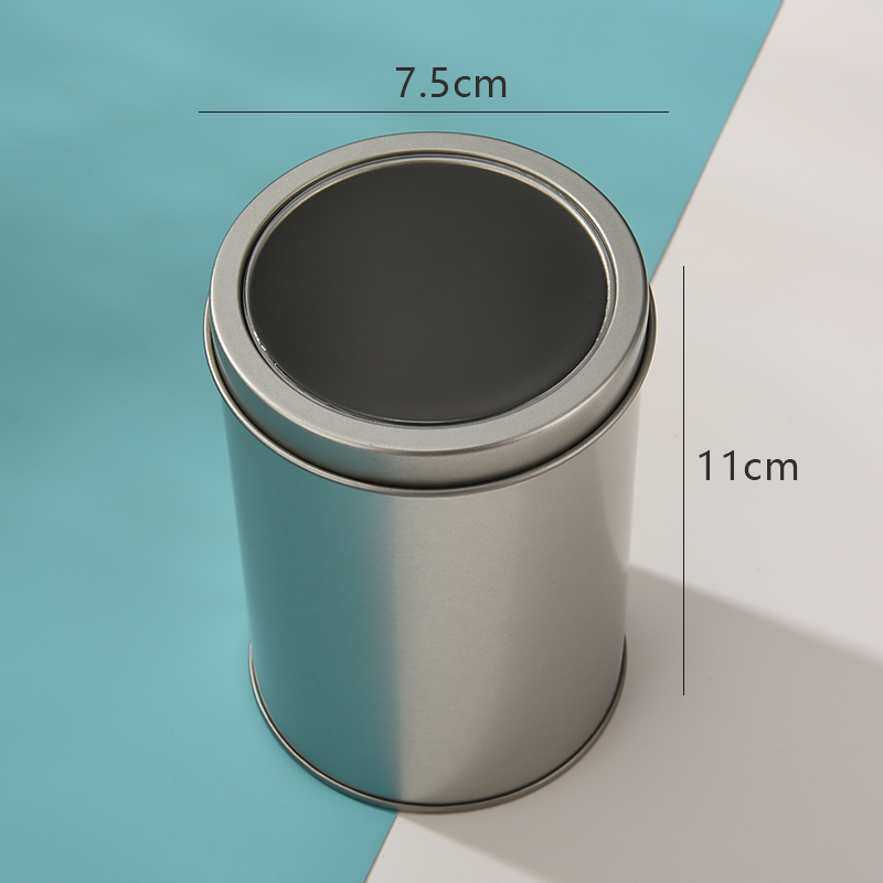 Caja de estaño esmerilado engrosado caja de almacenamiento redonda creativa caja de azúcar empaquetada con caja de hierro pequeña lata de metal