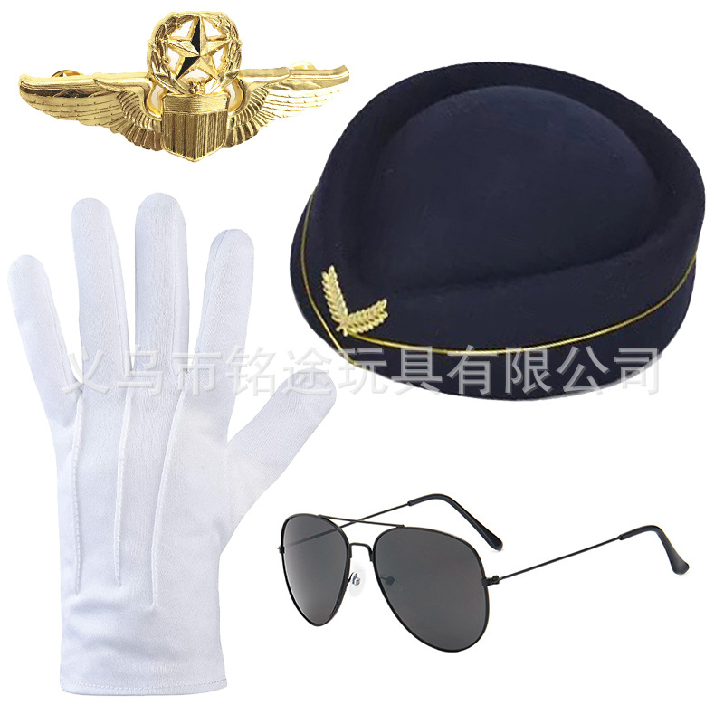 Fiesta festiva cosplay policía esposado vestido de actuación cosplay caña de humo marinero azafata azafata
