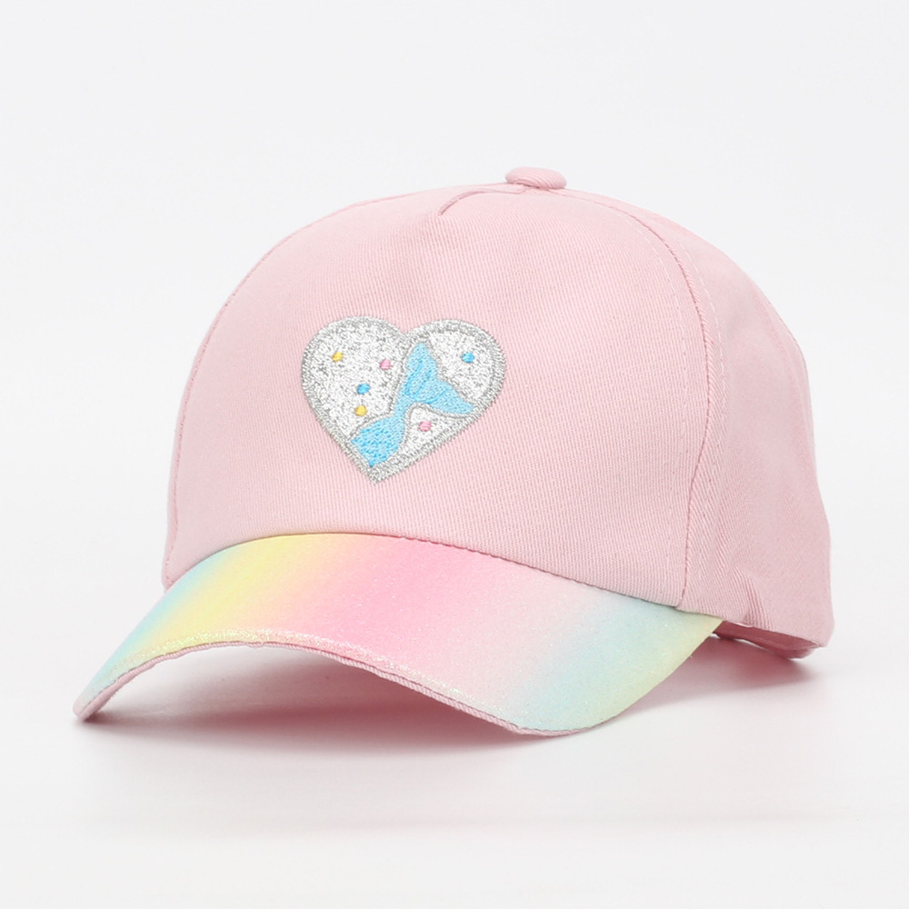 332g Weight Hat Classification Polyester Fabric Type Baseball Cap Hats Type 1 Piece Quantity Daily, Street Occasion Heart Shape Pattern All Seasons Season Children Unisex Gender Embroidery Design Simple Style, Classic Style Style Children Unisex Simple Style Classic Style Heart Shape Embroidery Baseball Cap 无