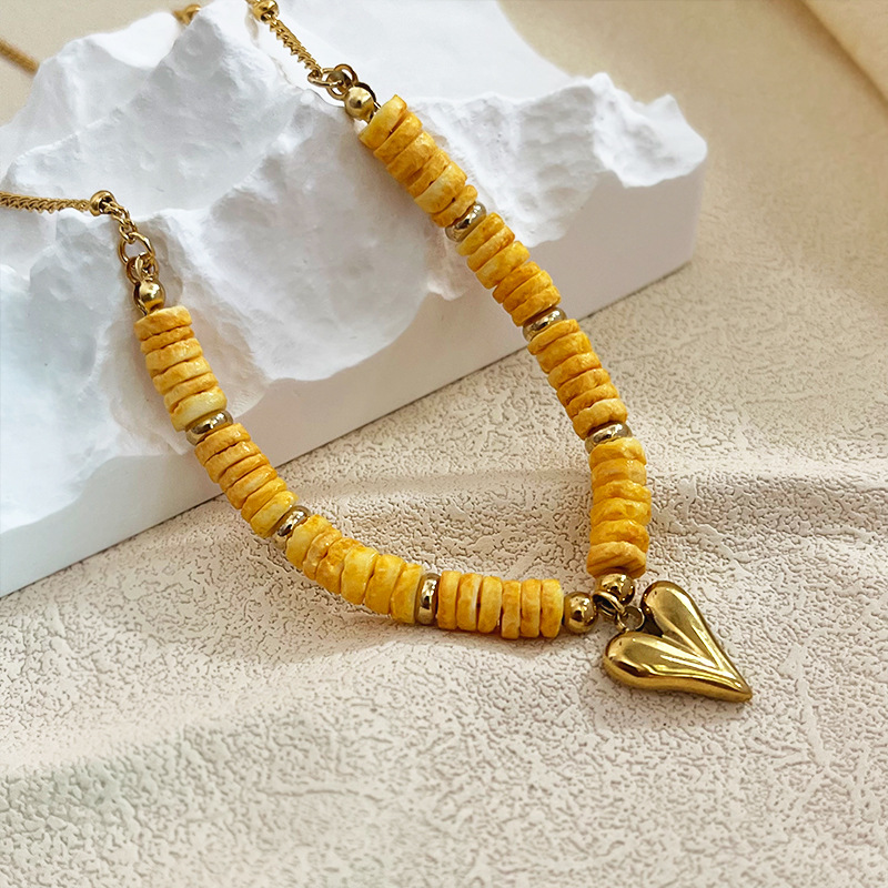 Bohemian shell choker ketting voor dames vintage stijl wit_voghion.com