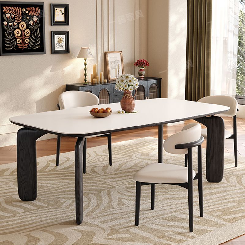 Fully Supported Load-Bearing Board Ash Slate Dining Table and Chair Combination Nordic Style Home Small Apartment Rectangular Dining Table Fully Supported Load-Bearing Board Ash Slate Dining Table and Chair Combination Nordic Style Home Small Apartment Rectangular Dining Table