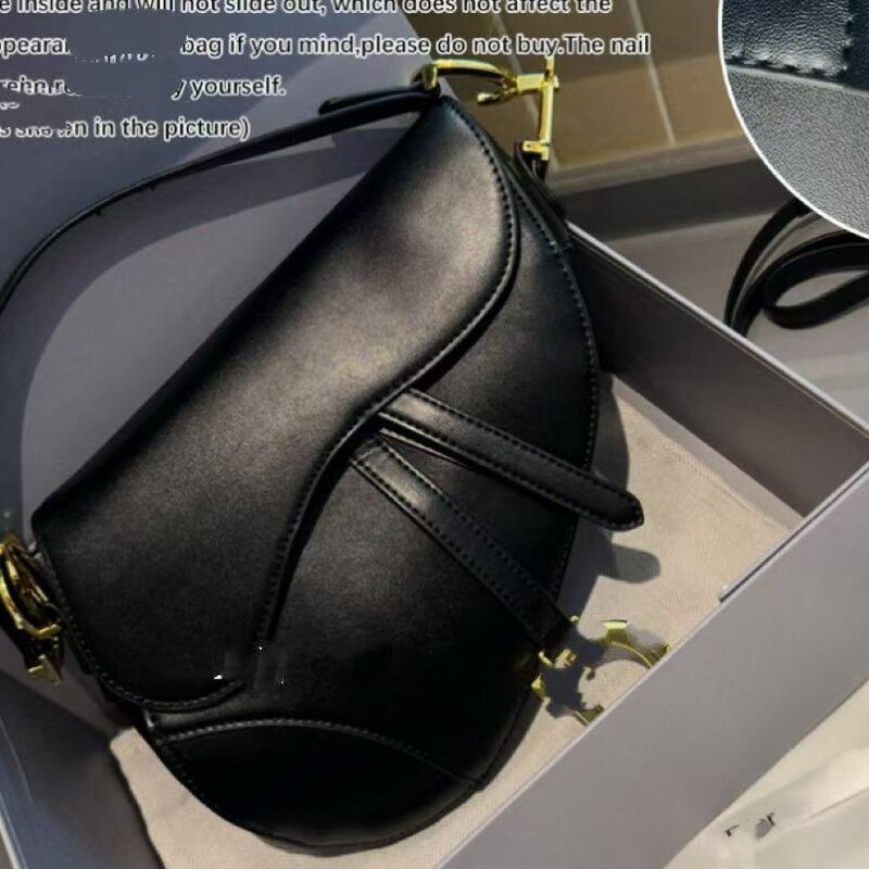 2024 New D Brand Underarm Saddle Bag for Women Trendy Embroidered Canvas Wide Shoulder Strap Single Shoulder Crossbody Women's Bag Cross-Border