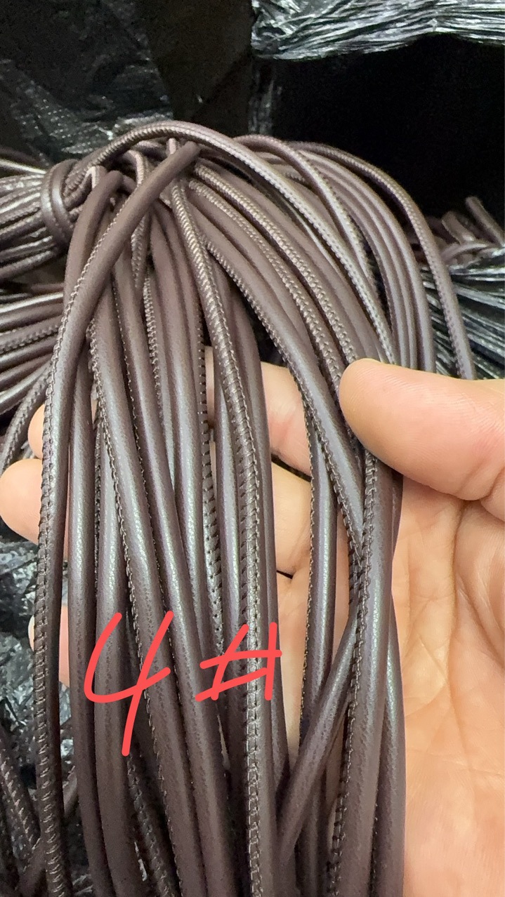 PU皮子母带 5mm手缝线软绳 扁绳超纤皮绳皮条包芯圆绳编织挂绳