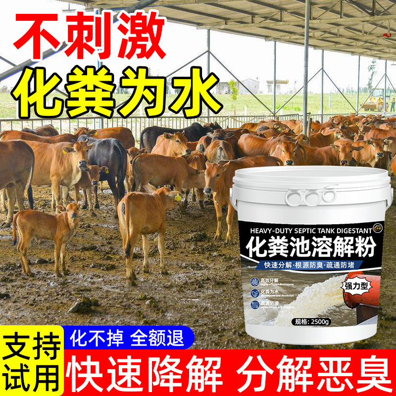 Powerful Septic Tank Dissolving Agent for Rural Dry Toilets and Farms, Deodorizing and Degrading Feces in Septic Pits and Pipes