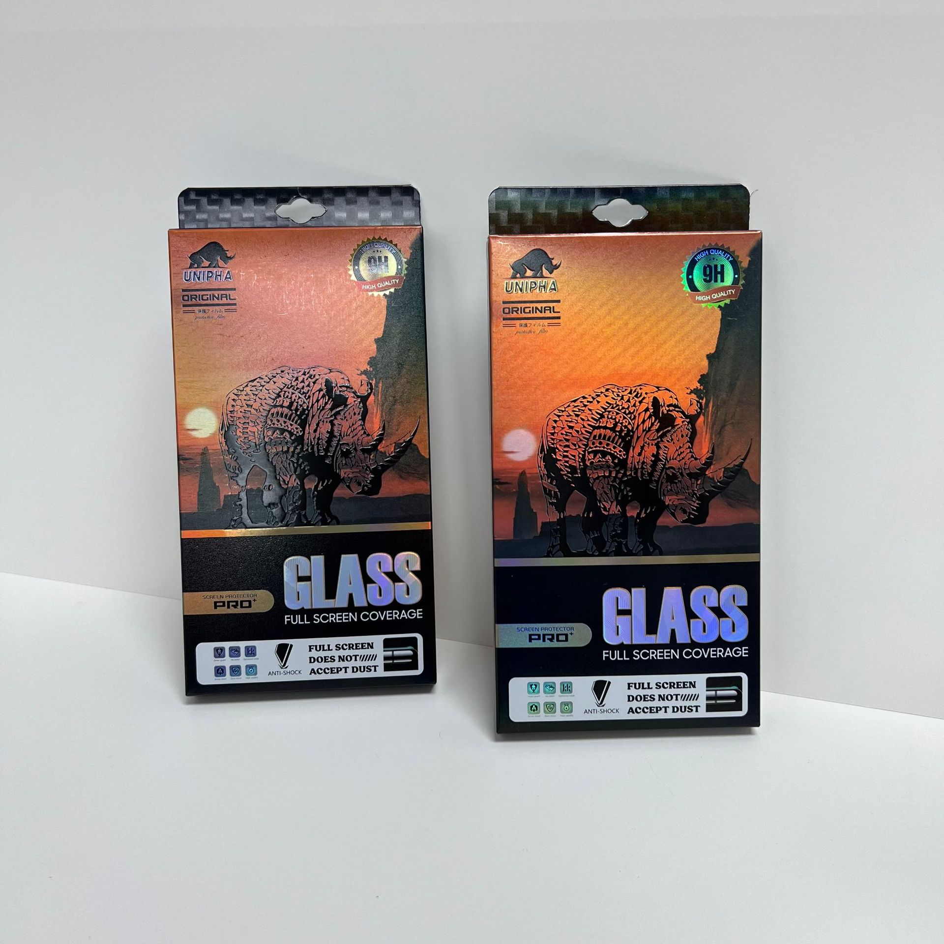 好运365 钢化膜包装镭射纸盒 适用5片装保护膜中性纸盒吸塑