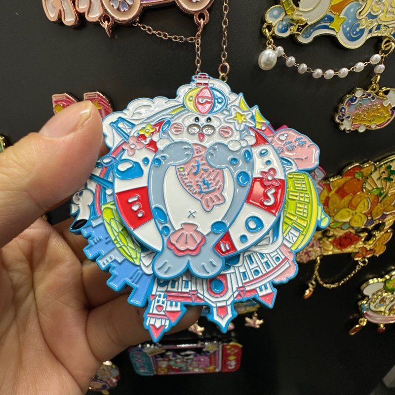 金属标签北京大连海口西安上海冰箱贴旅游旅行纪念品冰箱装饰贴