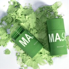 緑茶固形クレンジングマスク泥マスクスティックシュウ緩和保湿グリーンマスクスティックスミアマスク泥スポット卸売