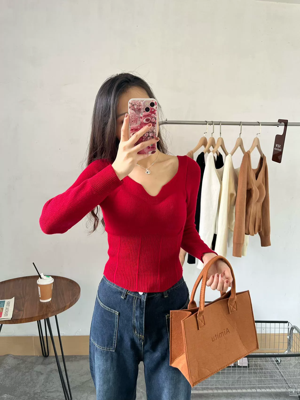 Knitted keep warm long-sleeve, comfortable body-friendly cloth