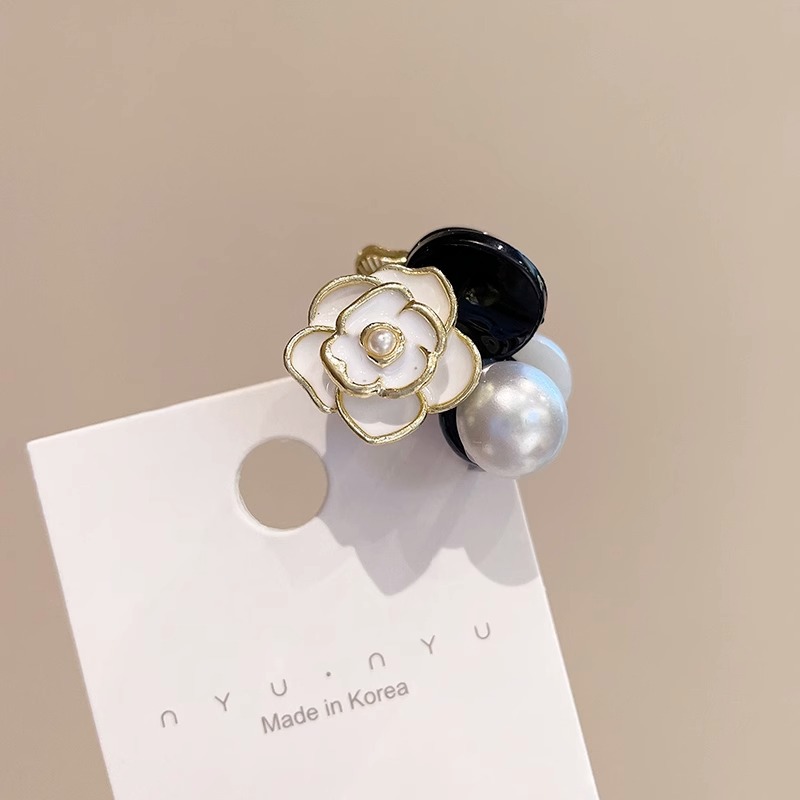 Camellia retro mini clip de agarre para mujeres peñas cortadas clip de cabello princesa clip de cabello para mujeres
