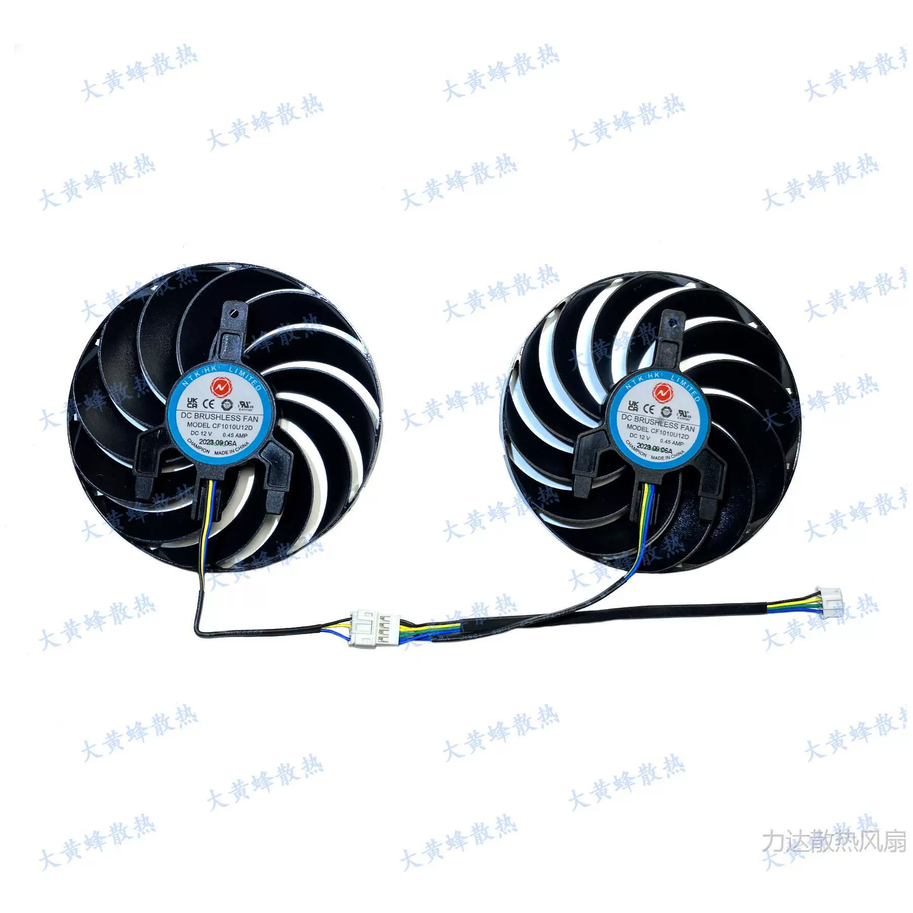 Вентилятор для видеокарты SAPPHIRE RX6700XT / 6700 PULSE Platinum Edition, модель CF1010U12D
