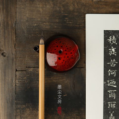 Four Treasures of the Study French Painting Inkstone Grinding Ink Grinding Water Drops Jingdezhen Ceramic Celadon Grinding Ink Strips Ink Inkstone Drops