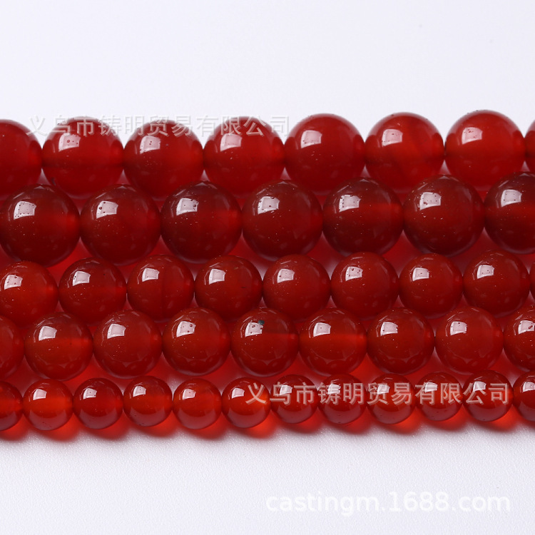 Grade 7A red agate loose bead bracelet wholesale red agate semi-finished products wholesale diy jewelry accessories Grade 7A red agate loose bead bracelet wholesale red agate semi-finished products wholesale diy jewelry accessories