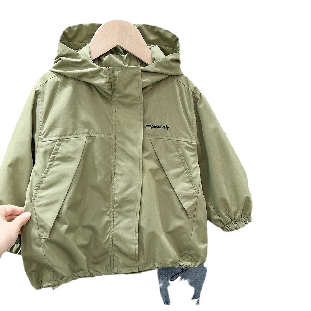 Children's autumn soft travel jacket for boys with hood