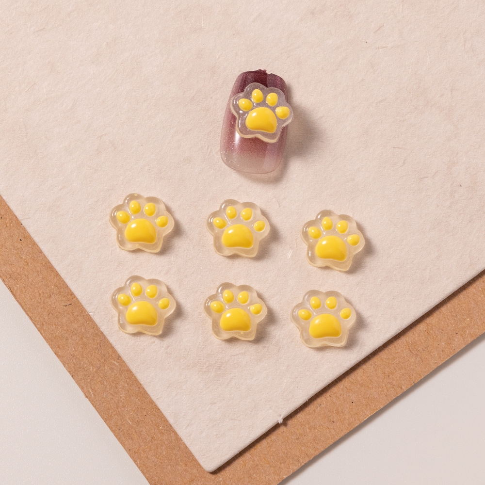 [귀여운 고양이 발톱/9x10mm] #10옐로우