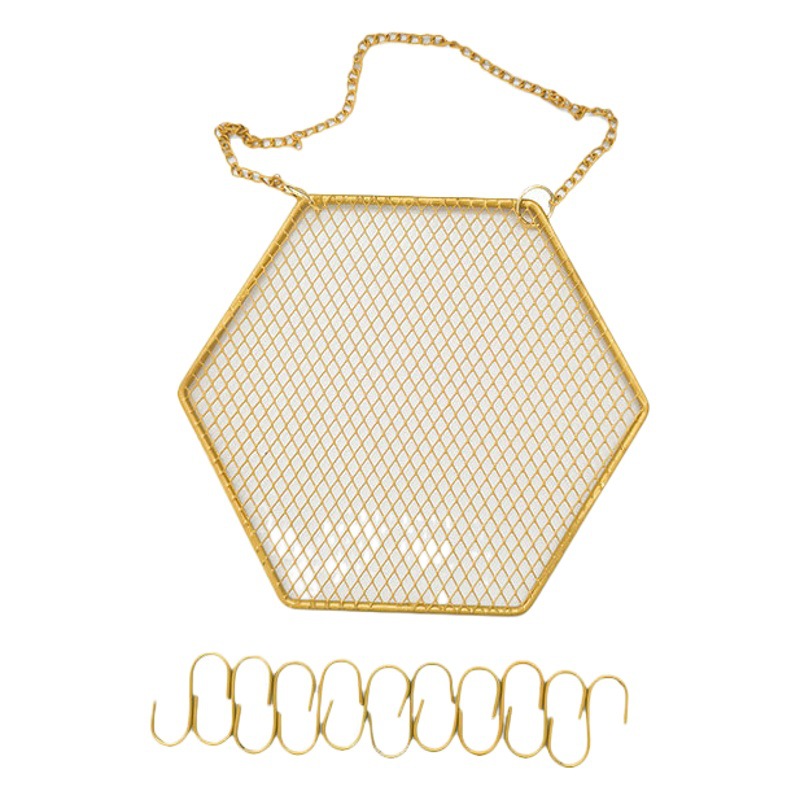 Rejilla de metal rack de almacenamiento de pared estante de la joyería estante de la exhibición de la joyería creativa rack pendientes pulsera rack