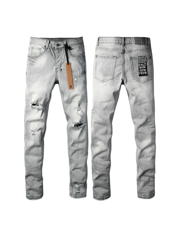 Foreign Trade Cross-Border European and American Trendy Brand Ksubi Jeans Slim Fit Ripped Distressed Hiphop Jeans Trendy