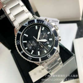 阿玛家飞行员男表阿时玛尼尚钢带手表男石英手表时尚百搭