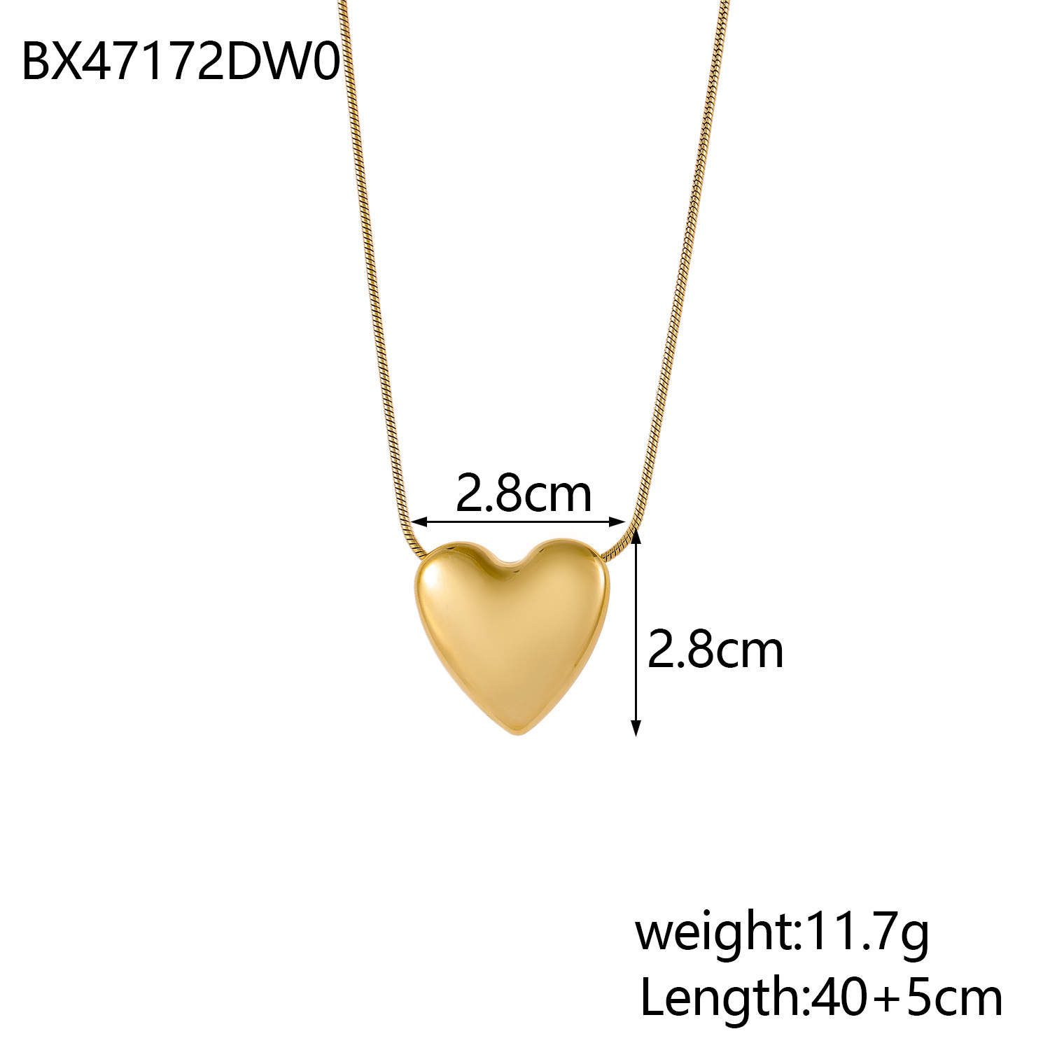 12g Weight Titanium Steel Pendant Material Pendant Necklace Classification Titanium Steel Chain Material cable chain Chain Type 1 Piece Quantity Holiday, Daily Occasion Titanium Steel Material Heart Shape Pattern All Seasons Season Women's Gender Simple Style Style Wholesale Jewelry Simple Style Heart Shape Titanium Steel Cable Chain Pendant Necklace 4