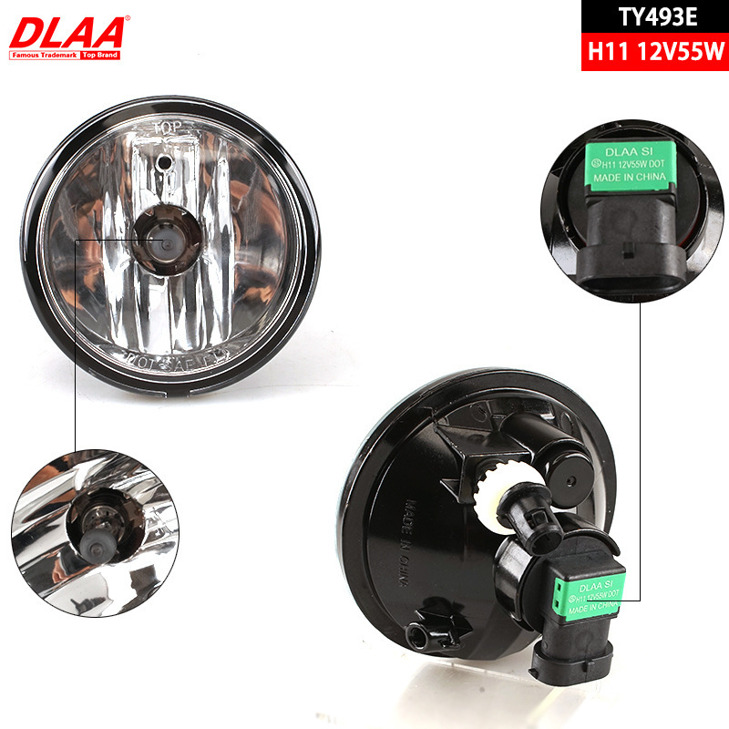 Aplicable a TOYOTA 12 13 14 años viejos conjuntos de luces de niebla delanteras Highlander luces de niebla diurnas luces de barra de luz