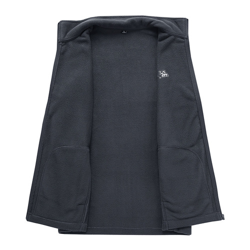 Mid-to-Old Age Fleece Lined Insulated Vest Jacket Autumn Stand Collar Spring and Autumn Style Top