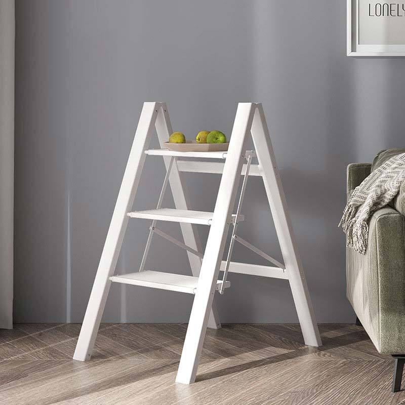 Белая цветочная стойка Портативная алюминиевая сплава домашняя лестница многофункциональная складная лестница
