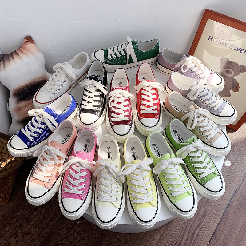 Meiqi Converse 1970s Student High-top Canvas Shoes Women's Summer Retro high quality Vulcanized Canvas Shoes Board Men's Shoes