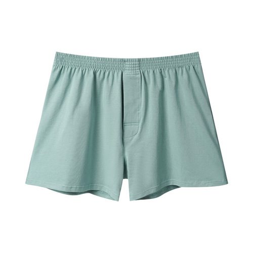 Manufacturer Direct Sales Arow Pants Pure Cotton Home Large Size Men's Flat-Front Underwear Pure Cotton Loose Sleep Pants Large Underpants