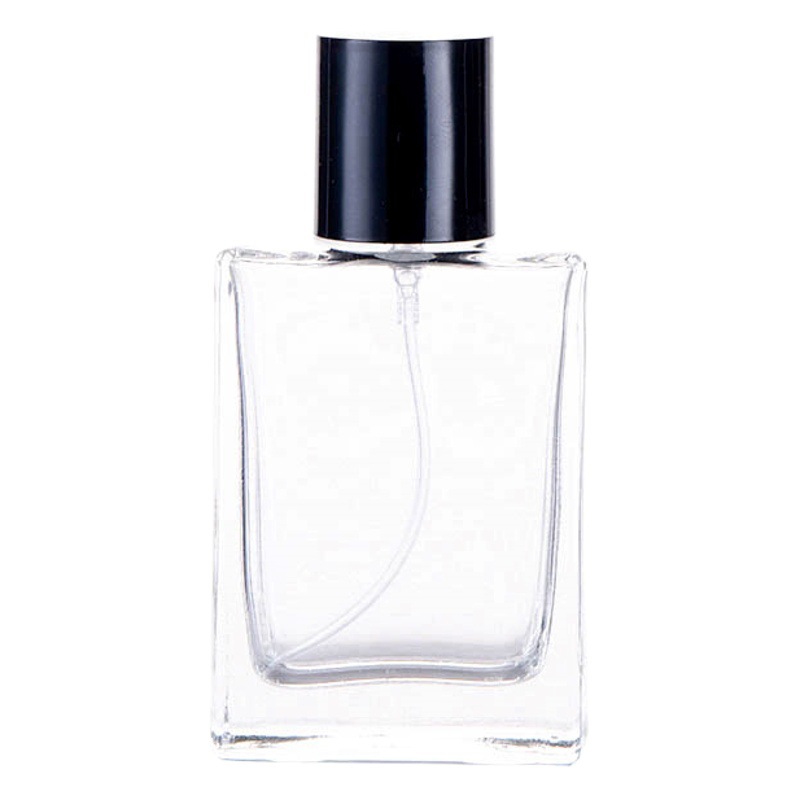 En stock suministro B094-30ml botella cuadrada botella de spray de perfume botella cosmética sub-botella vacía de vidrio portátil