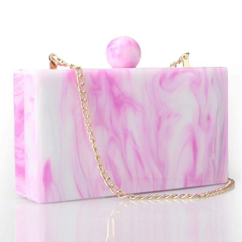 330g Weight Cotton Lining Material Clasp Frame Closure Type Chain Strap Type Shoulder Bag, Clutch Bag, Evening Bag Bags Type Party Occasion Acrylic Material Marble Pattern All Seasons Season Women's Gender Vintage Style Style Square Shape Sky Blue, White, Yellow Color Sky Blue White Yellow Arylic Marble Square Evening Bags 11