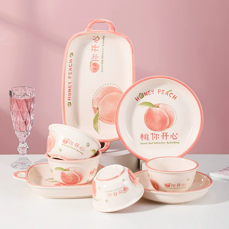 Ceramic tableware, set for home use, soup bowl, internet celebrity