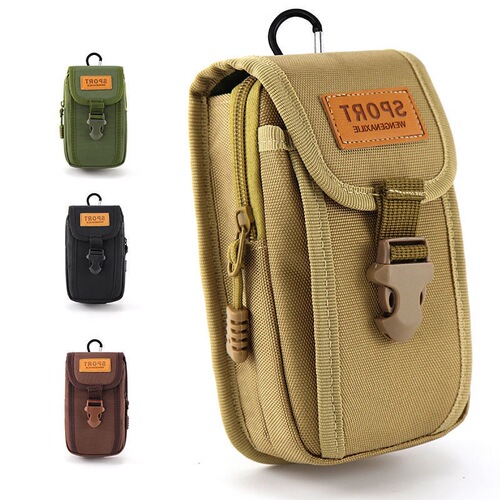 Outdoor waist bag construction site work mobile phone men's new casual mobile phone small bag tactical hanging bag wear mobile phone case delivery