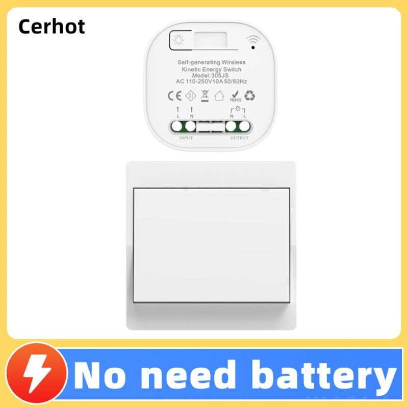 配線不要、電池不要、防水、自動電力スイッチ、ロッカータイプ家庭用ワイヤレスカジュアルリモコンスイッチ|undefined