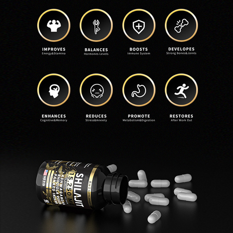 卸売スポットホット販売クロスボーダーシラジットカプセル Shilajit Capsules 樹脂カプセルメーカー o em|undefined