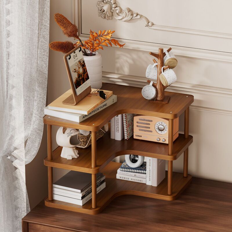 Corner Storage Rack Bamboo Wood Storage Shelf Cross-Border Labeling Daily Necessities Rack Coffee Cup Display Rack Kitchen Seasoning Wooden Rack Corner Storage Rack Bamboo Wood Storage Shelf Cross-Border Labeling Daily Necessities Rack Coffee Cup Display Rack Kitchen Seasoning Wooden Rack