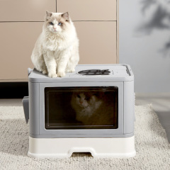 Aspet Zhipeng Cat Supplies Top-Loading Cat Litter Box Fully Enclosed Foldable Drawer-Type Litter Pan